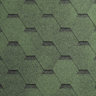 Битумная черепица Superglass Hex Amazon Green ultra