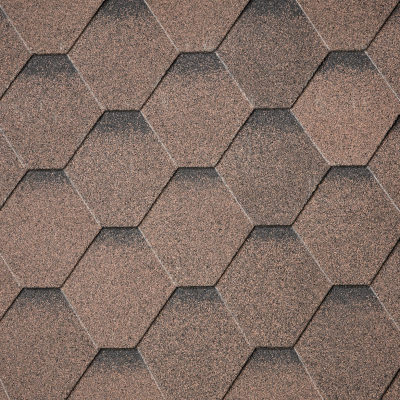 Битумная черепица Superglass Hex Dual Brown ultra